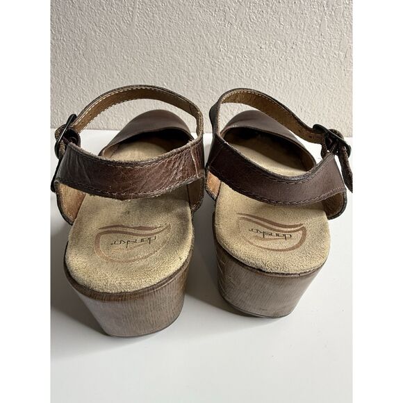 Dansko Sam Mary Jane Sandals Leather Closed Toe Brown Size 40 9.5 10 Clog - Picture 6 of 15